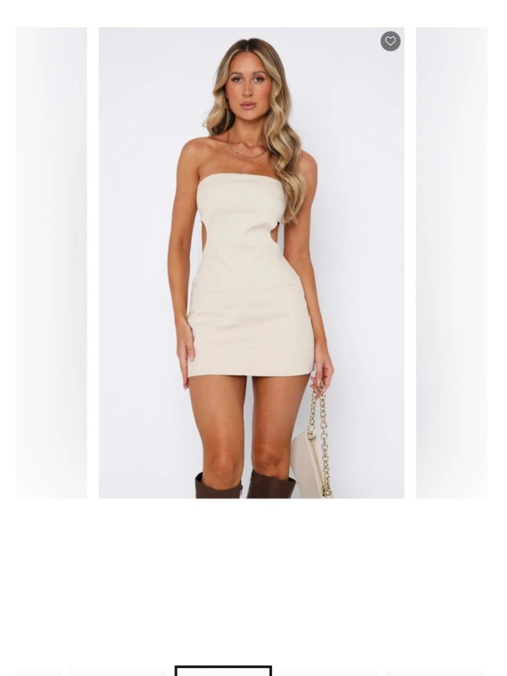 White Fox Talk Back Mini Cutout mini Dress XS NWOT - Picture 6 of 6